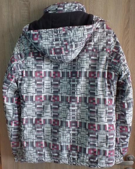 Biela/šedá/ružová vetrovka,v.xl,v.158-174, xl