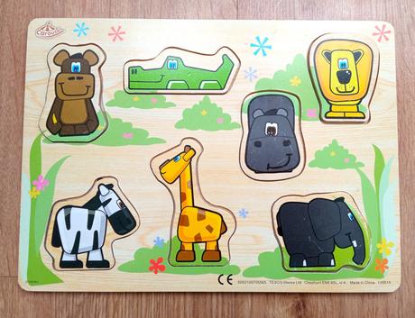 Drevené puzzle zvieratká, 