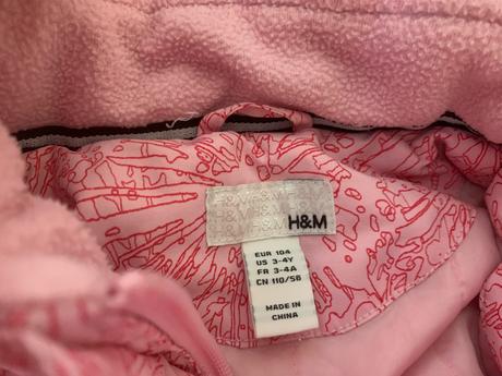 Lyziarska bunda, h&m,110