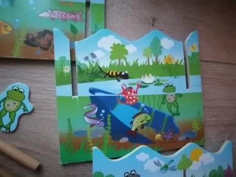 Drevená hra lov na udicu, 