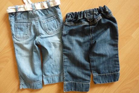 Riflové 3/4 nohavice uz len tmavomodre, next,98