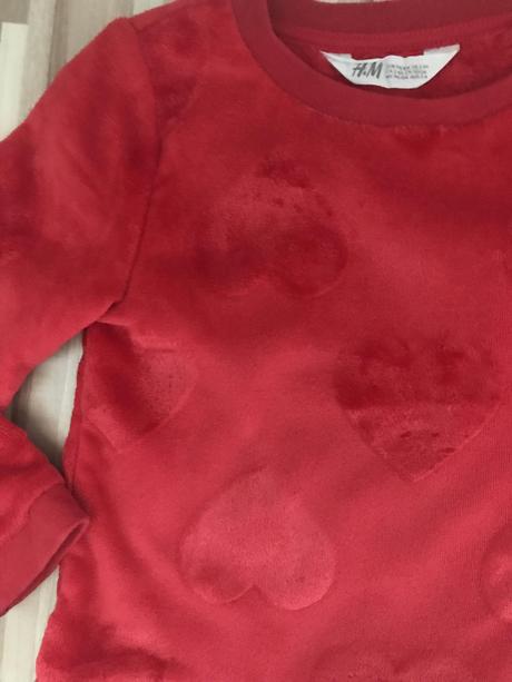 Veľ. 98/104 vyteplená srdiečkovská mikinka, h&m,104