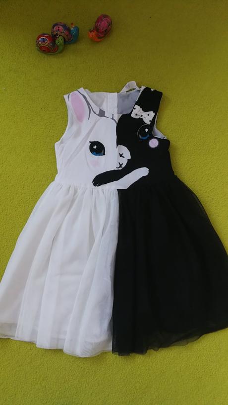 Zajačikové šaty 3-4 r, h&m,104