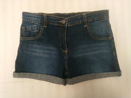 Dievčenské elastické riflové šortky, denim, 168 cm, denim,164