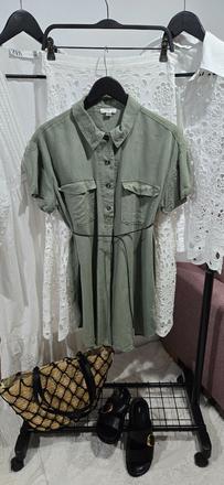 Ľanové šaty h&m, h&m,m