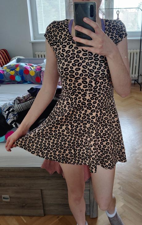 Leopardie mini saty, h&m,38