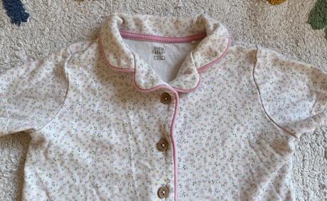 2x biele kvetované bavlnené pyžamo, f&f, 98, f&f,98