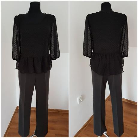 Čierna blúzka s volánom zn.george vel.m, george,38