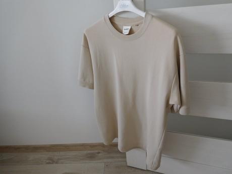 Pull&bear tričko krémové m, s patentom na rukáve,, pull&bear,m