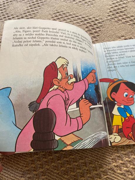 Krásna retro vintage mini walt disney pinocchio, 