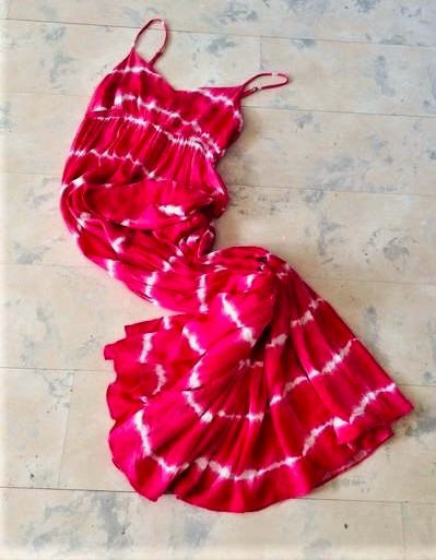 Batikované maxi šaty m/l, l
