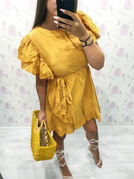 Bavlnené šaty s madeirovými detailmi s/m, s