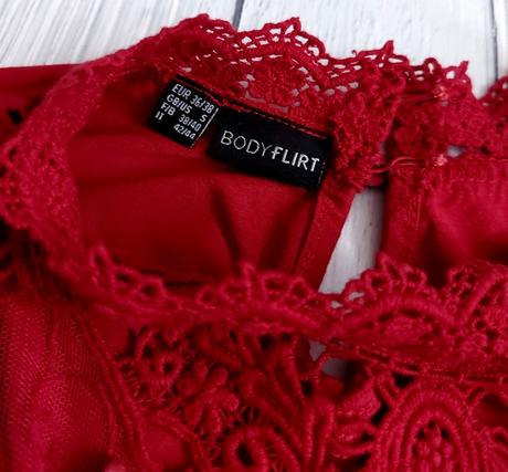 Romantický top s čipkou, bonprix,m