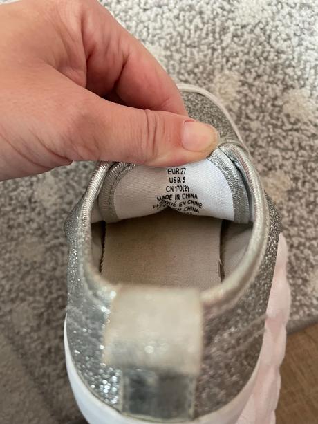 Hm strieborne tenisky 27, h&m,27