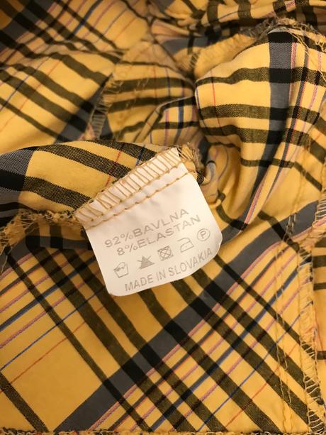 Žltá kockovaná košeľa sharon, 34