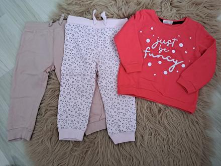 2x tepláciky, 1x mikinka, 86–98