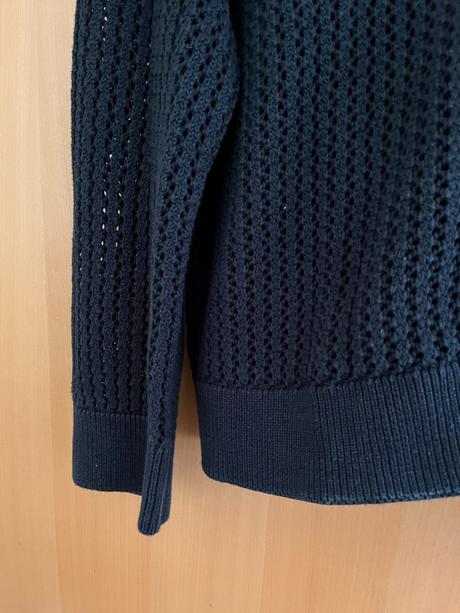 Čierny pletený sveter na gombíky esprit l/xl, esprit,l