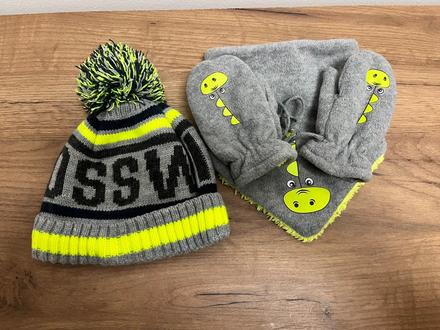Zimný set - čiapka, nákrčník, rukavičky, dopodopo,98