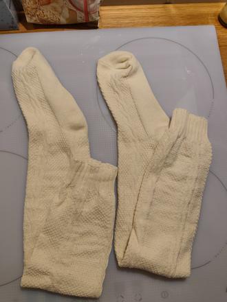 Dámske pletené béžové podkolienky, 38
