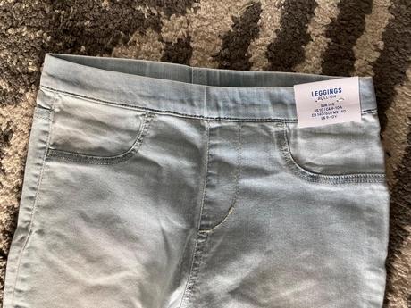 Riflové leggings, h&m,140
