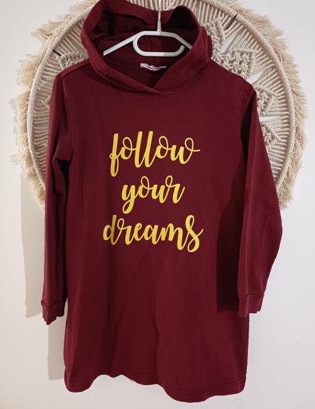 Mikinové šaty, sinsay,128