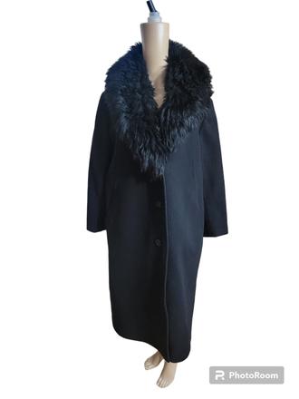 Dámsky kabát s kožušinkou, 50