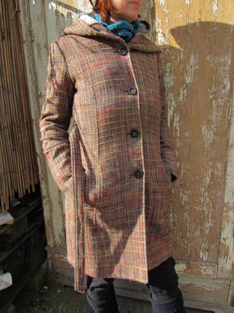 Kabát s kapucňou v zemitých tónoch, timeout,s