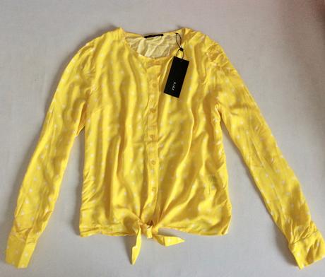 Zero žlto-biela bodkovaná košeľa vel.xs,s,m,l, 34 - xs