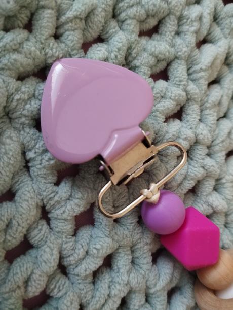 Šnúrka na cumlík, silikónove gorale,drevo, 