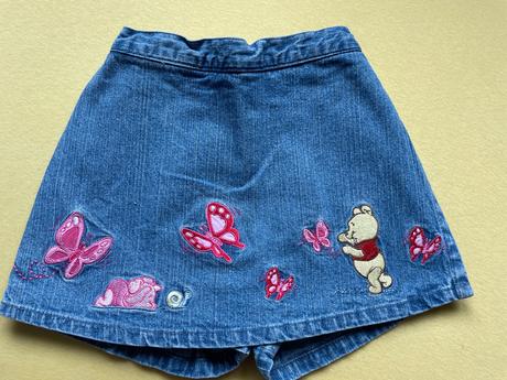 Motýlikové sukňo - kraťasy s mackom puf, h&m,80