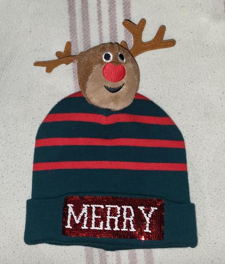 Zimná čiapka so sobíkom velk. 134/152, h&m,134