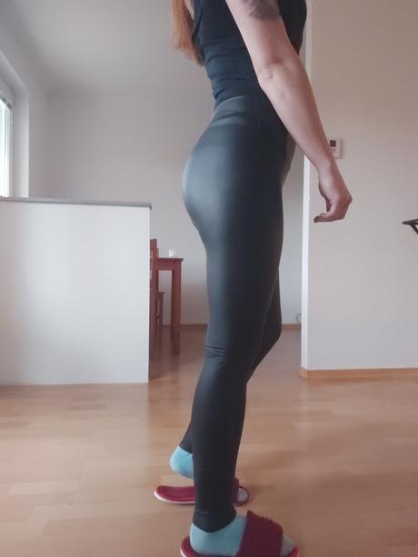 Čierne zateplené legíny., s