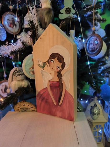 Krásna obojstranná dekoracia domček, 