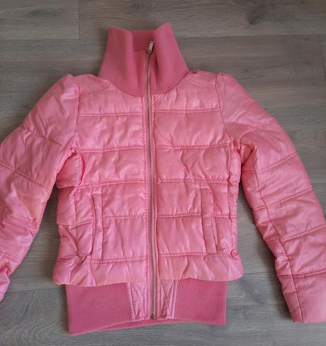 Káro bunda + ružová grátis, 164