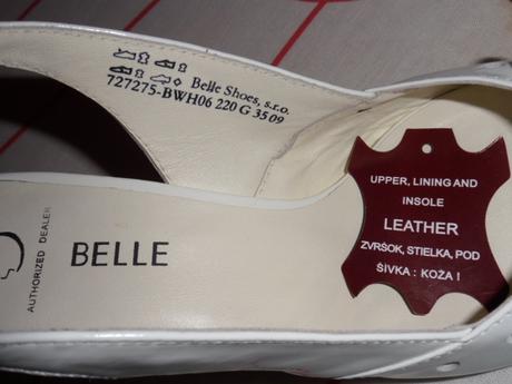 Kožené biele sandále belle shoes, 35