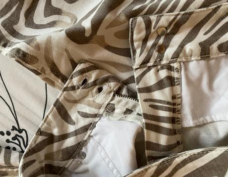 Kvalitné nohavice so vzorom fransa jeans v. 42, 42