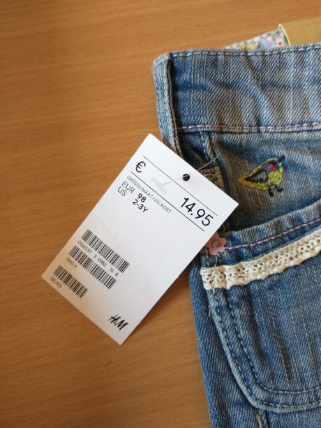 Nove riflove sortky hm, 2-3 roky, h&m,98