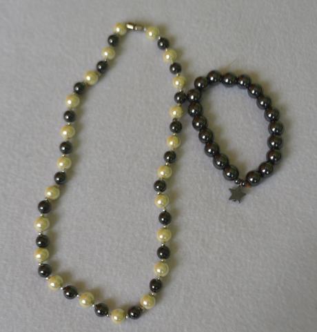 Magnetický perlový náhrdelník + náramok,