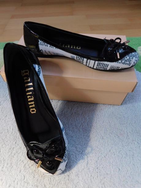 Kožené balerínky galliano, 38