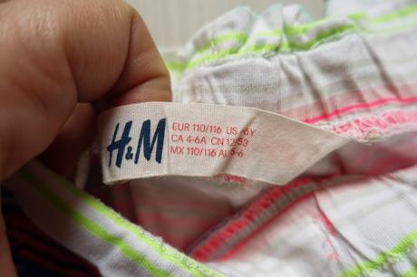 Kraťasky h&m 110/116, h&m,110