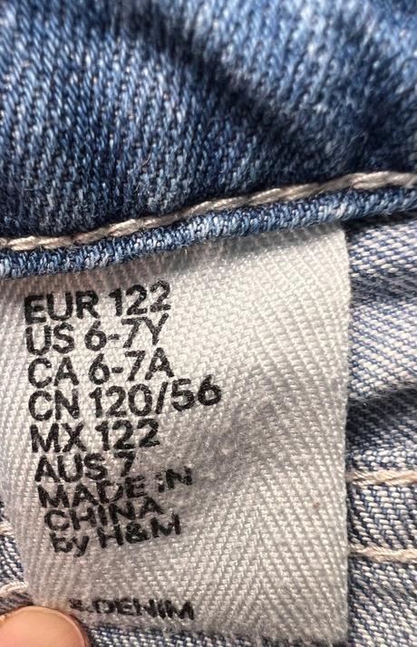 Rifľové kraťase na traky, h&m,122