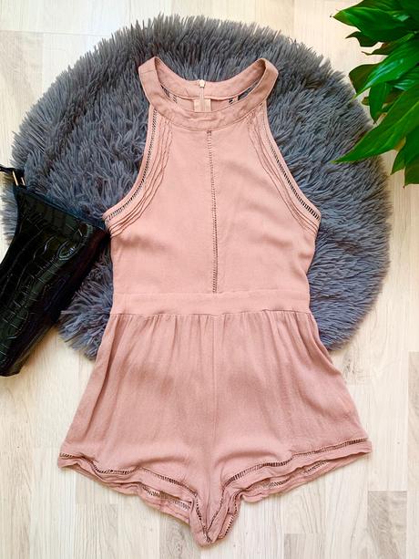 Svetloružový overál krátky, xs