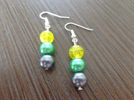 Náušnice z korálok,