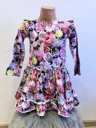 Dievčenské kvetované šaty, 116