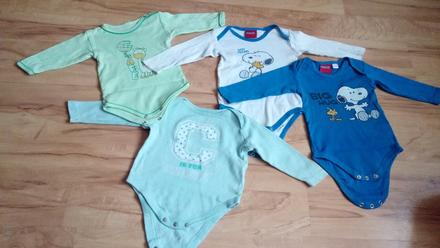 4x body s dlhým rukávom 62/68, peanuts,62