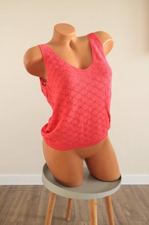 Ružový vintage pletený top, orsay, orsay,m
