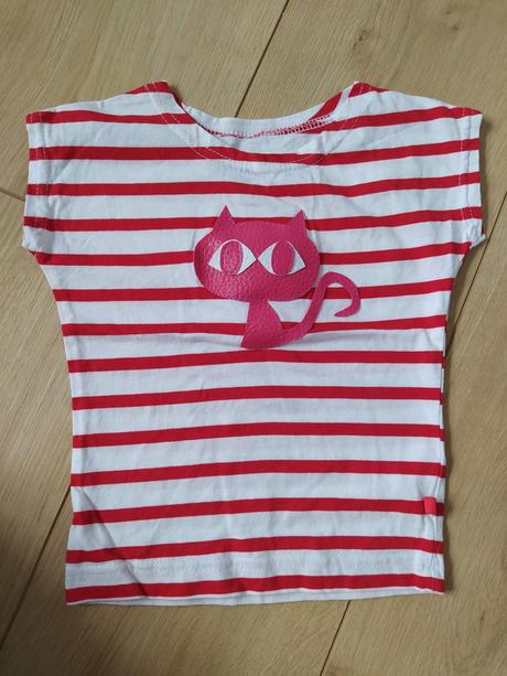 Pískacie tričko mačička veľ.80 - ako nové, 80