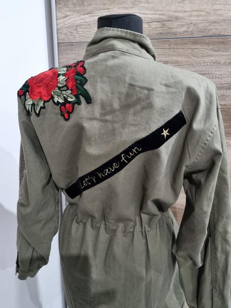 Parka s kvetinovou výšivkou, sinsay,m