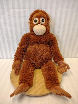 Veľká plyšová hnedá opica orangutan, dlhá 60 cm,