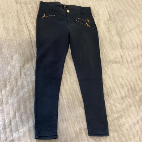 Modré nohavice so zipsami, f&f,38